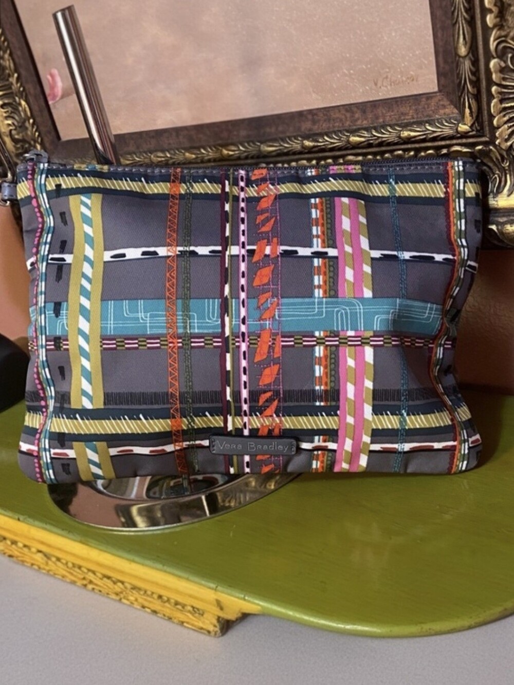 Vera Bradley EUC Wristlet in Midtown Plaid